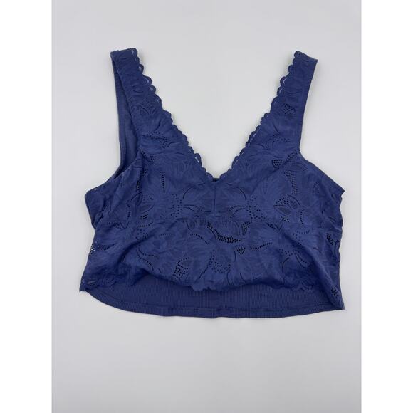 Aerie Lace Built in Bra Tank Size Extra Large Blue - Picture 3 of 5